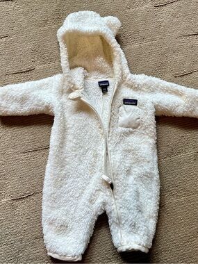 Patagonia Cream Sherpa Infant Hoodie